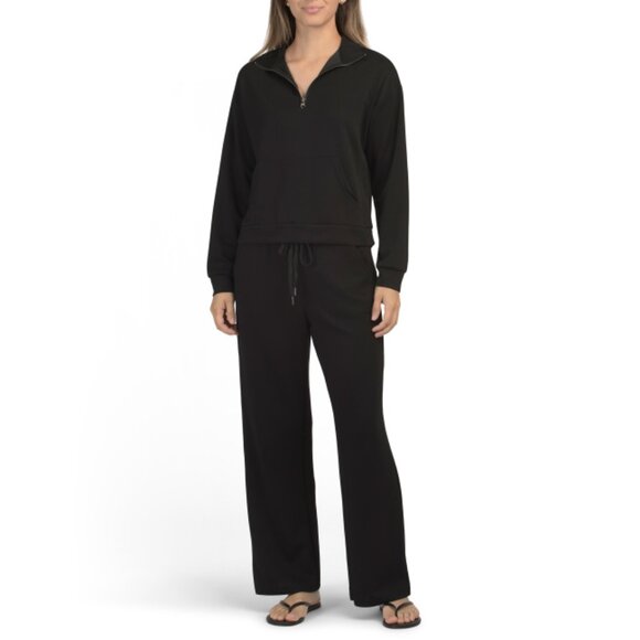 TART Black 2pc Scuba Knit Pax Lounge Set - Picture 1 of 2